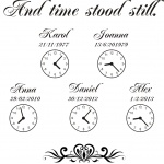  Naklejka na ścianę z zegarami - And time stood still