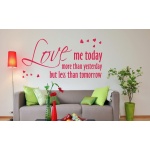  Napis na ścianę, naklejka - Love me today ... - 56