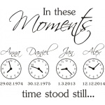  Naklejka na ścianę z zegarami - In these moments time stood still