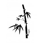  Kompozycja z bambusem 13 - Szablon malarski wielorazowy
