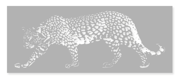  Leopard - Szablon malarski wielorazowy
