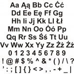  Litery i cyfry samoprzylepne na sztuki 0,7 cm - 50 cm