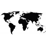  Mapa Świata - Szablon malarski wielorazowy