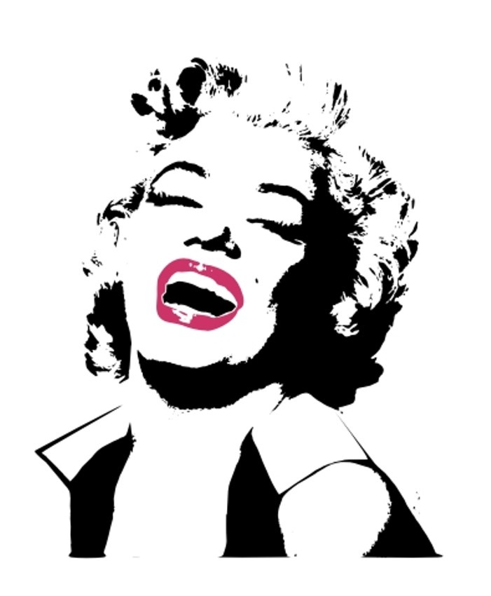  Naklejka na ścianę - Marilyn Monroe 4 - Multikolor