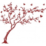  Naklejka na ścianę - Sakura - Japońska wiśnia