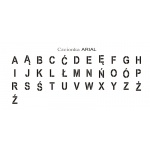  Szablon malarski wielorazowy - zestaw liter alfabet - czcionka ARIAL
